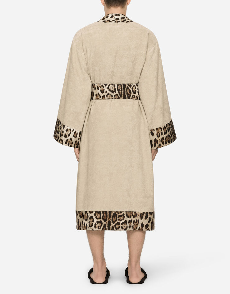 Dolce & Gabbana Cotton Terry Bathrobe Multicolor TCF010TCAGO