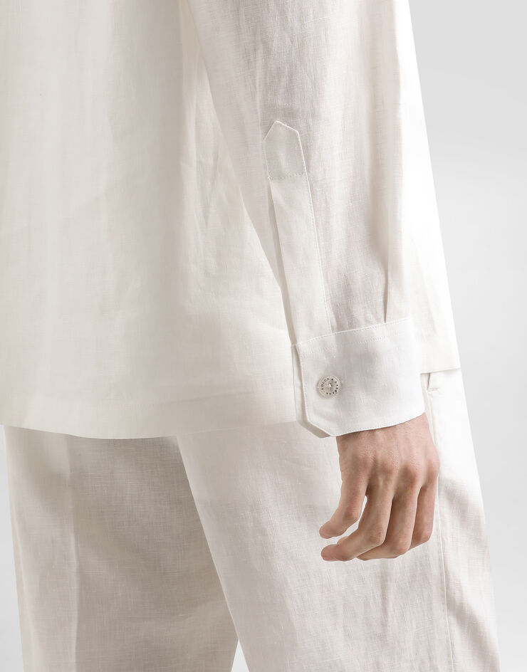 Dolce & Gabbana Hawaii linen shirt White G5GX9TFU4JB