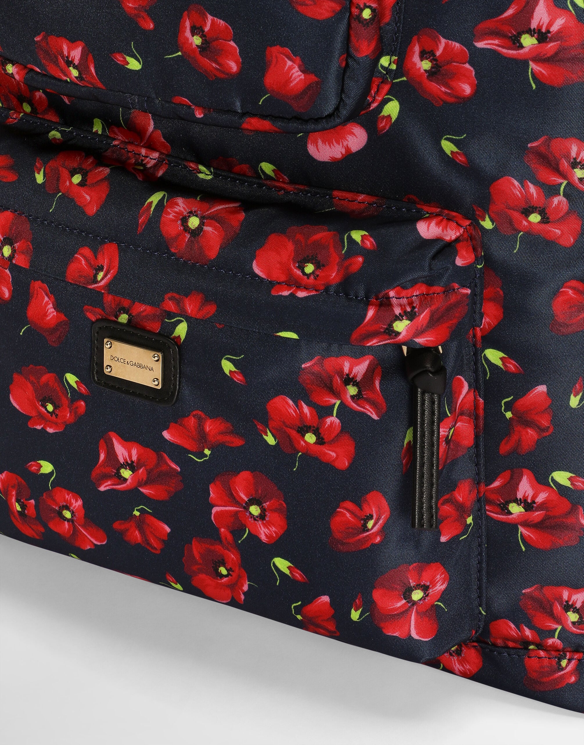 Poppy-print nylon backpack in Multicolor for Girls | Dolce&Gabbana® US
