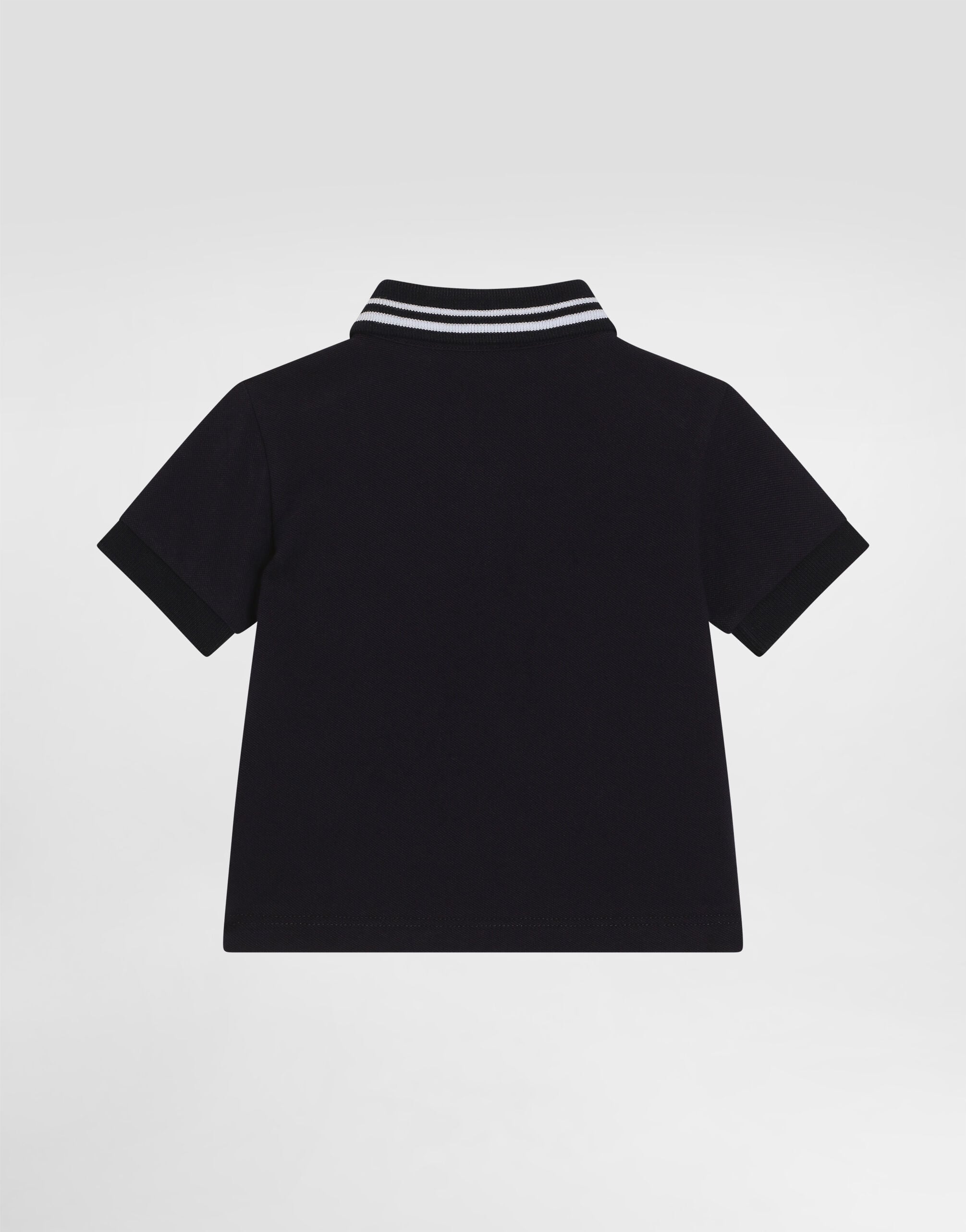ブルーのメンズ Piqué polo-shirt with DG logo | Dolce&Gabbana®
