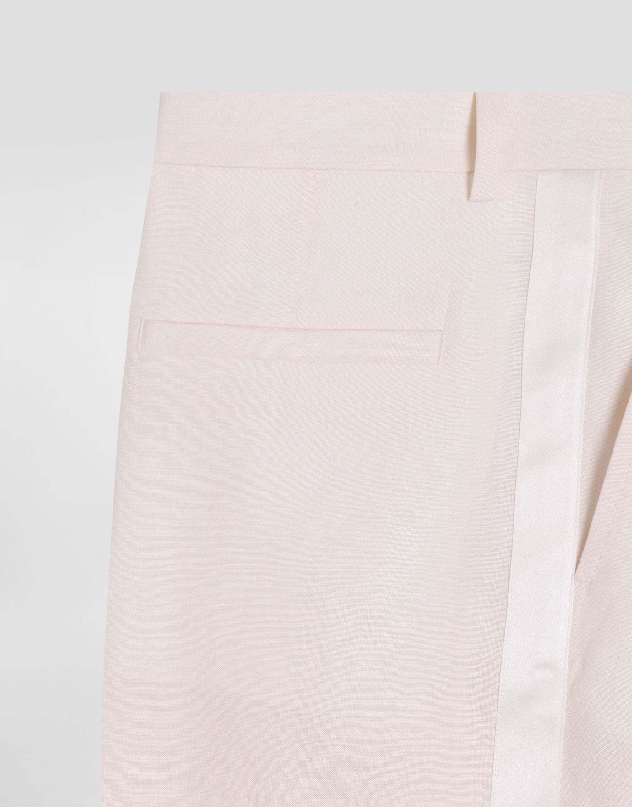 Double-breasted suit in linen canvas - thumbnail 6