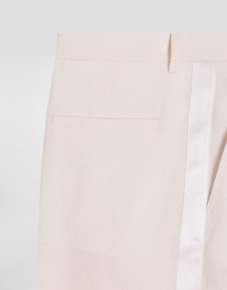 Dolce & Gabbana Double-breasted suit in linen canvas White GK04JTFU4MC