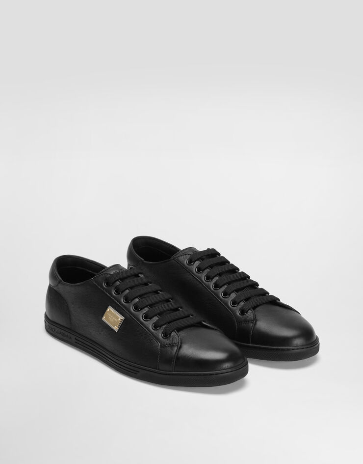 Dolce & Gabbana Sneaker Saint Tropez aus Kalbsleder Schwarz CS1735AN990