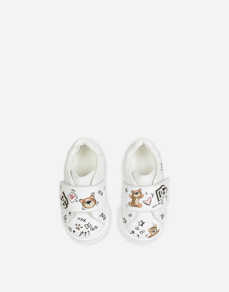 Dolce & Gabbana First steps Portofino Light sneakers with baby leopard print Multicolor DN0143AA341