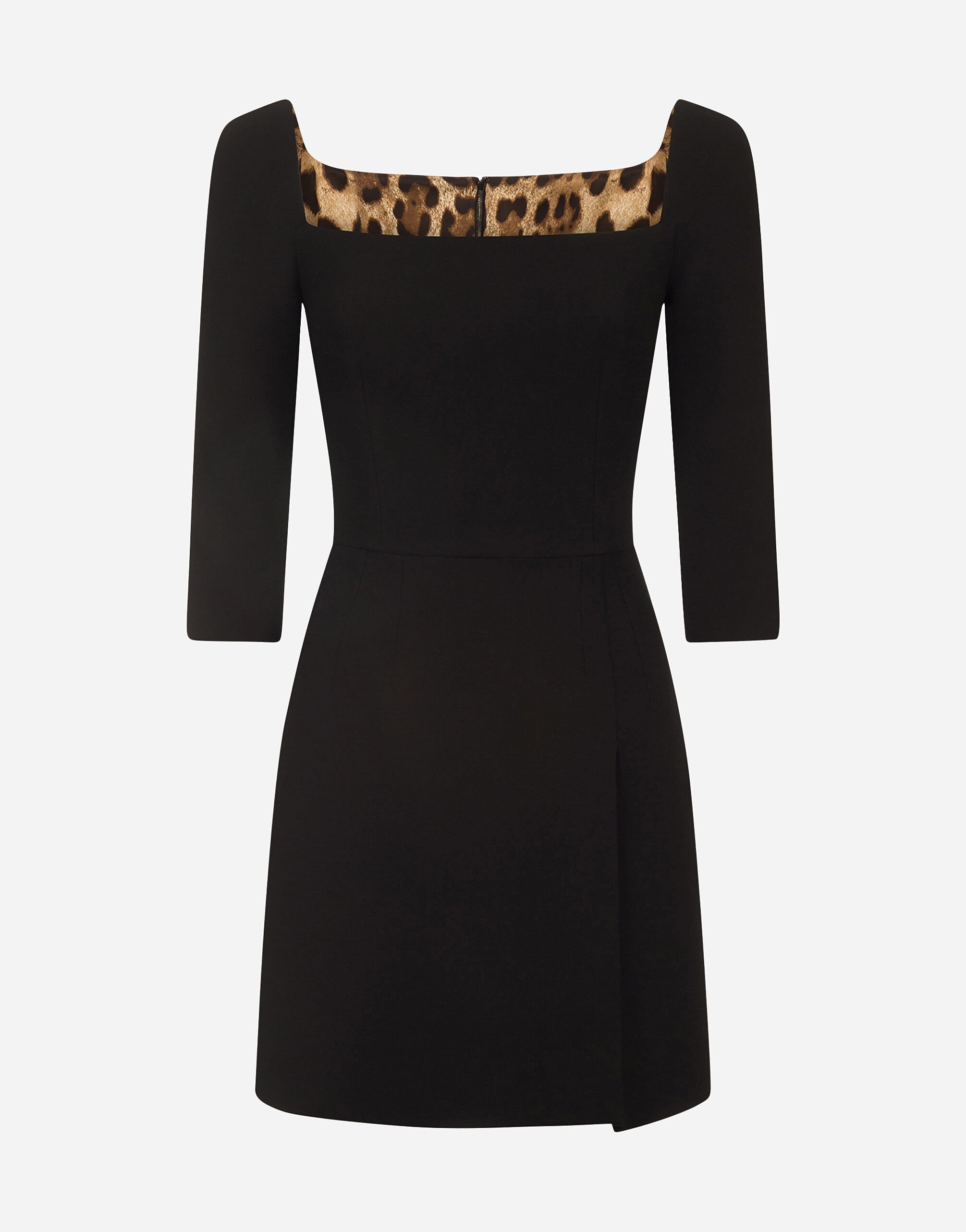Dolce & Gabbana Short double crepe dress Black F6J4UTFUBD2