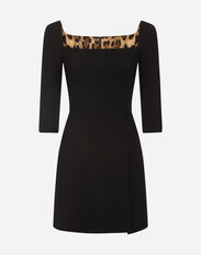 Dolce & Gabbana Short double crepe dress Black F6J4UTFUBD2
