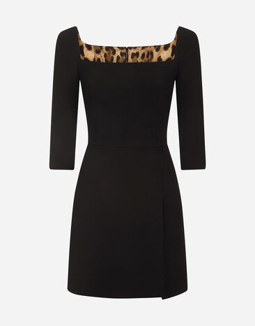 Dolce & Gabbana Short double crepe dress Black F6K2WTFURAG