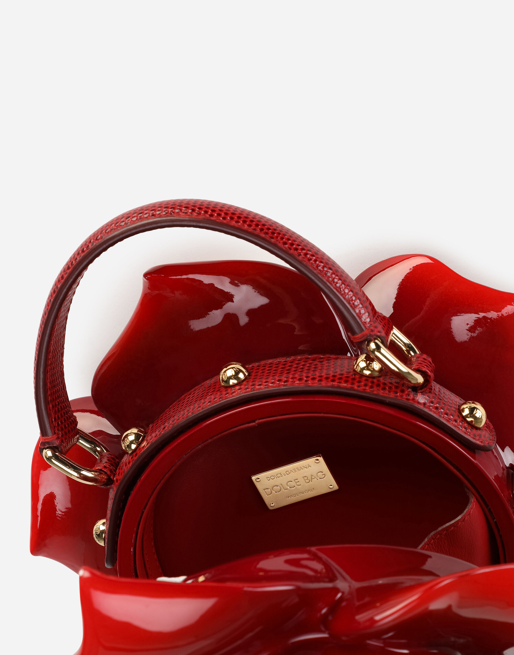 Bolso Dolce Box rosa en resina pintada en Rojo de Mujer Dolce Gabbana