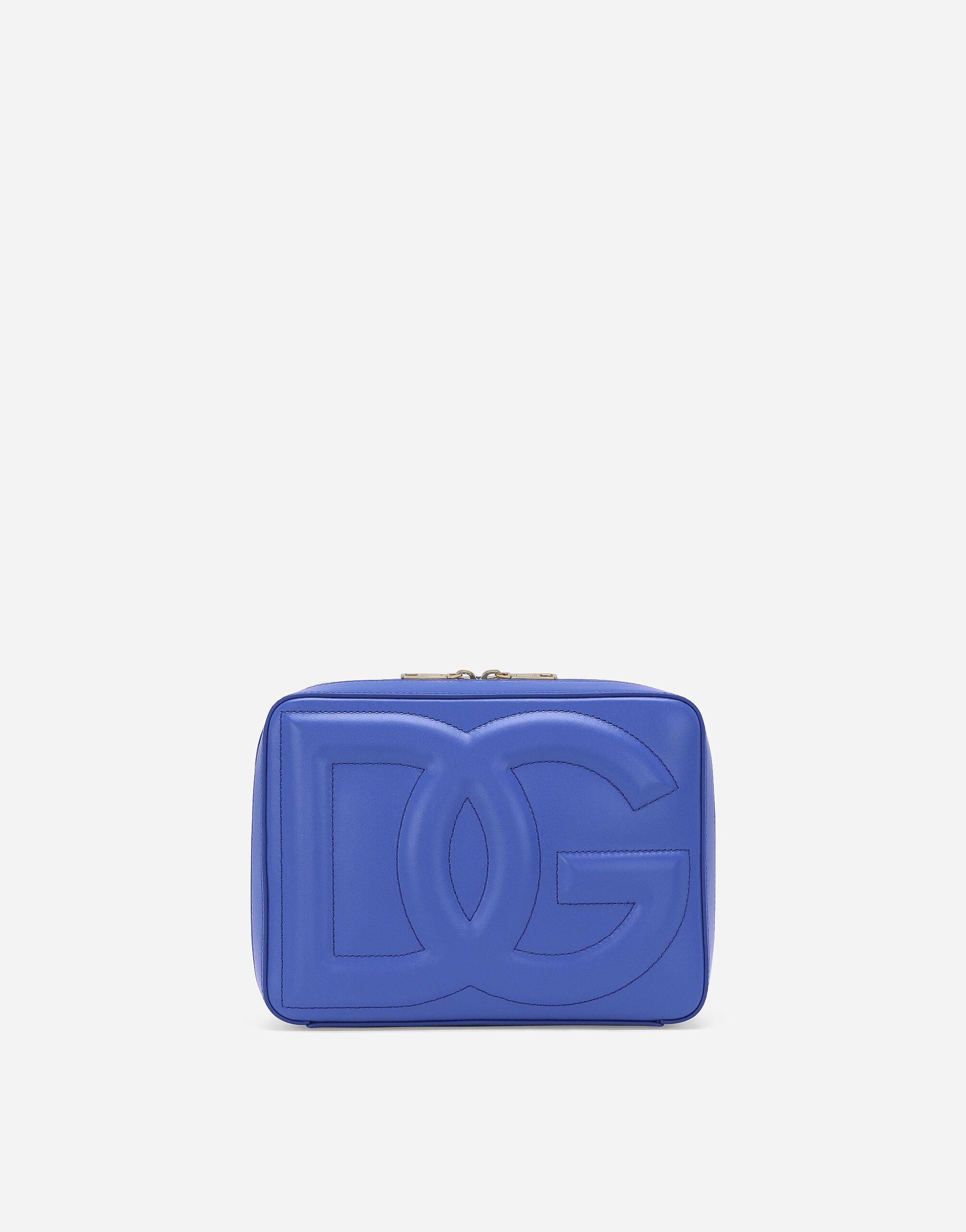 Dolce & Gabbana Bolso bandolera DG Logo Bag mediano en piel de becerro Rosa BB7287AS204