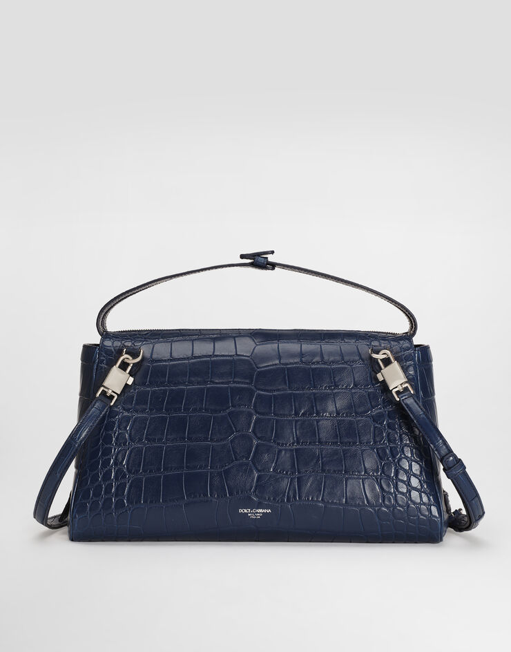 Dolce & Gabbana Vittoria alligator crossbody bag Denim BM2190A2T69