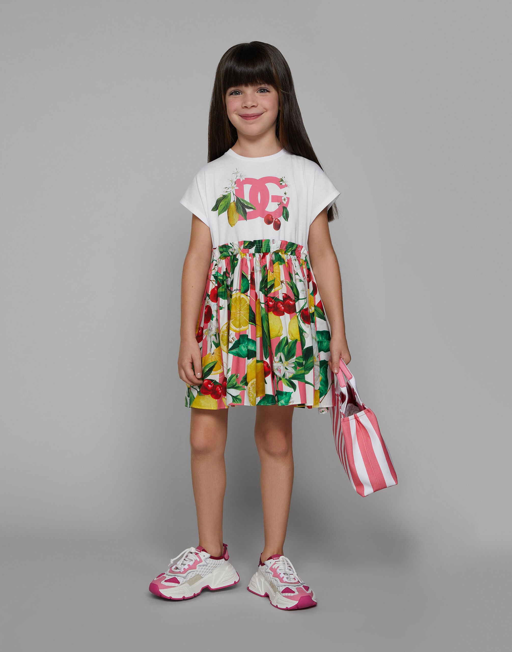Mixed-materials Daymaster sneakers in Pink for Girls