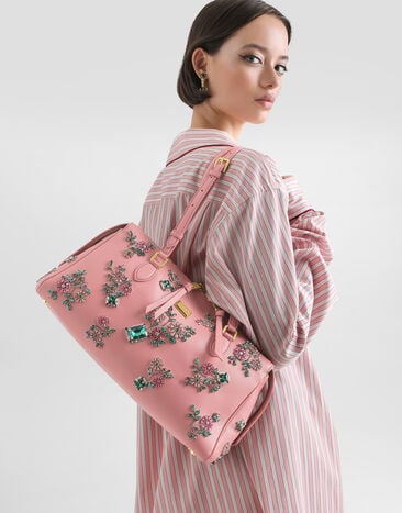 Dolce & Gabbana Medium Vittoria handbag with embroidery Multicolor BB7844A0654