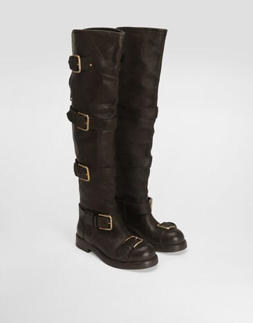 Dolce & Gabbana Horse leather boots Brown CU1239AW352