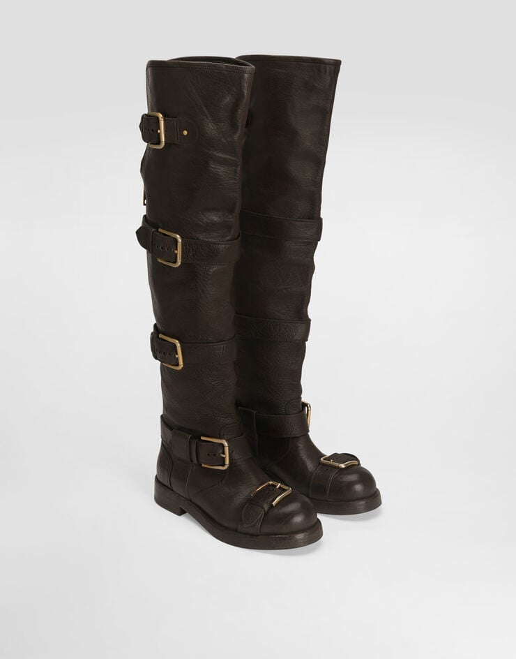 Dolce & Gabbana Horse leather boots Brown CU1239AW352