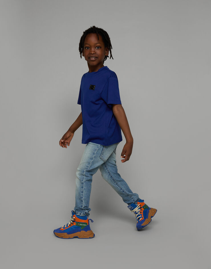 Dolce&Gabbana Airmaster high-top sneakers in mixed materials Multicolor DA5162AA837