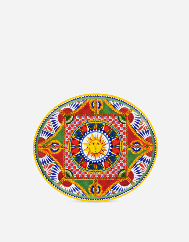 Dolce & Gabbana Servierplatte aus Porzellan Mehrfarbig TC0090TCA21