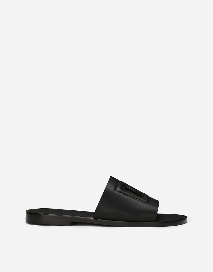 Dolce & Gabbana Slide in pelle di vitello Nero A80397AO602