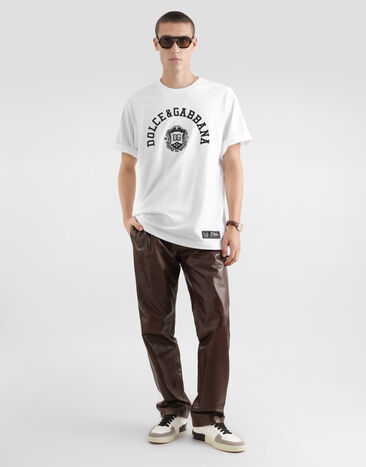 Dolce & Gabbana Jersey t-shirt with embroidery White G8PN9ZG7POP