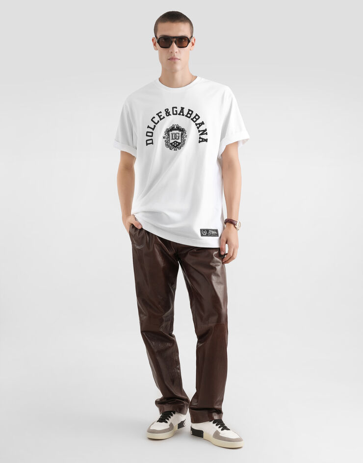 Dolce & Gabbana Jersey t-shirt with embroidery White G8PN9ZG7POP