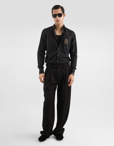 Dolce & Gabbana Cotton martini shirt Black G5ML1ZGK278