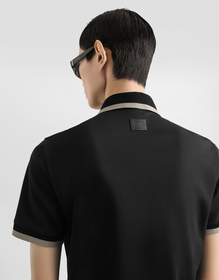 Dolce & Gabbana Jersey polo shirt Black G8SW8THU7VD