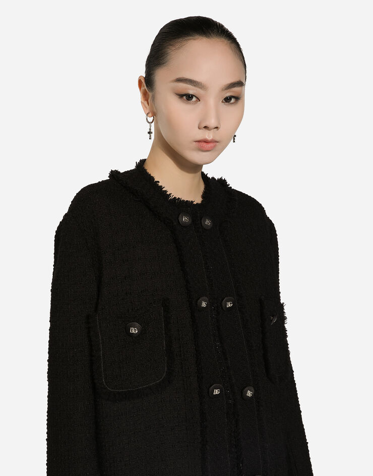 Dolce & Gabbana 라인스톤 디테일 십자가 펜던트 이어링 실버 WEQ6D1W1111