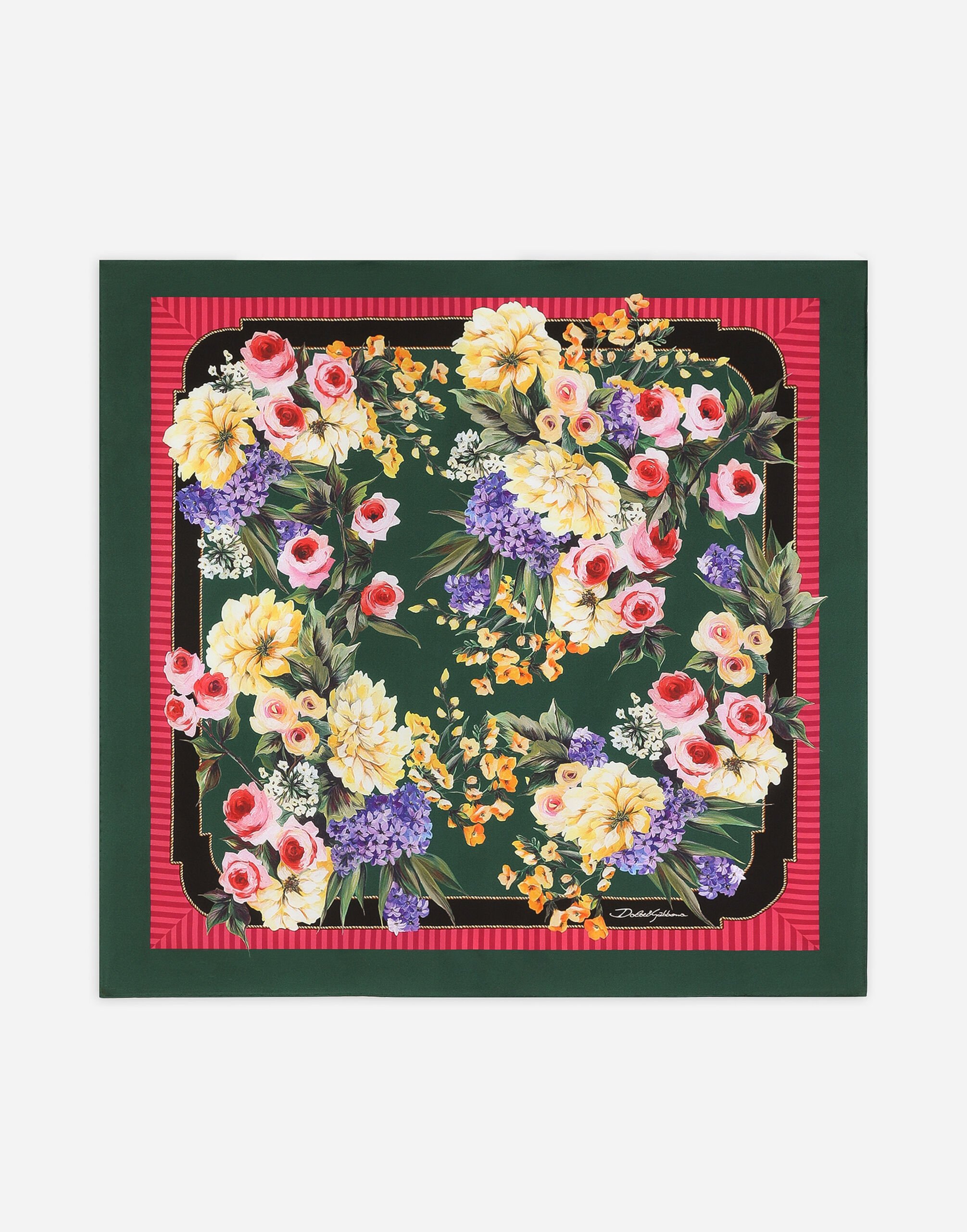 Dolce & Gabbana Garden-print twill scarf (70 x 70) Print FN092RGDAWX