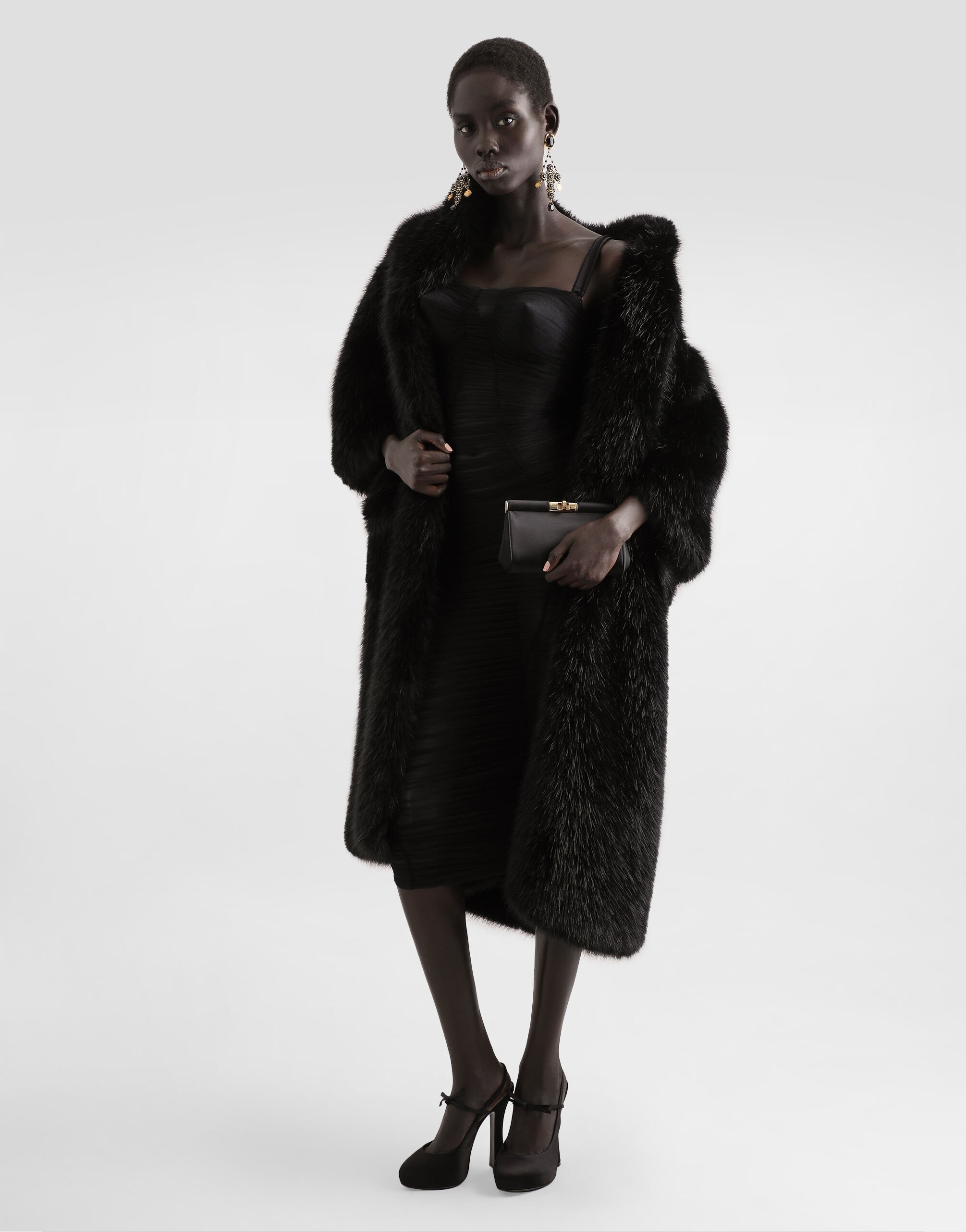 コート DOLCE & GABBANA Woman Coat Black F0W1LTFU227 N0000 Long single-breasted wool tuxedo coat in Black for Women