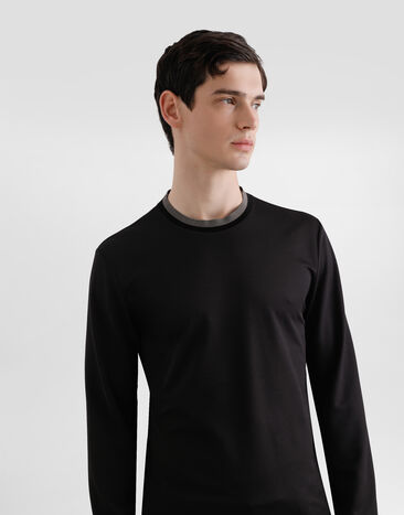 Dolce & Gabbana T-Shirt aus Jersey Black G8SW5THU7VE