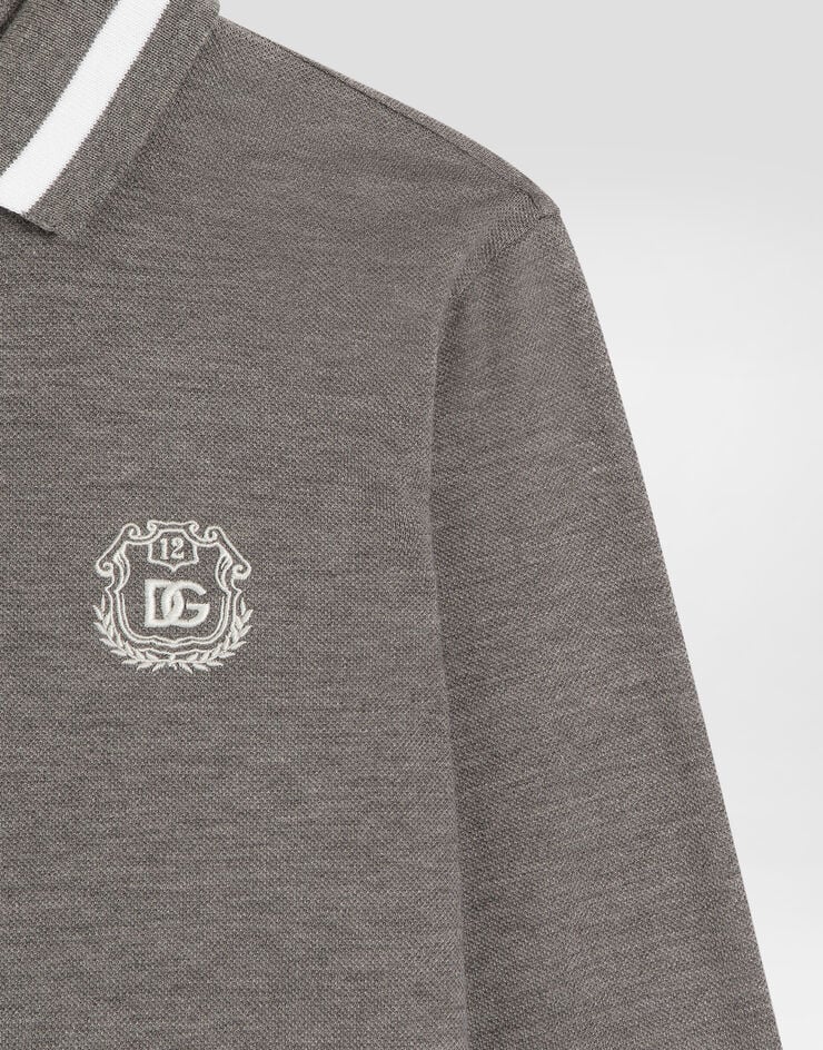 Dolce & Gabbana 피케 소재 로고 디테일 폴로 셔츠  L4JTKPG7P6S