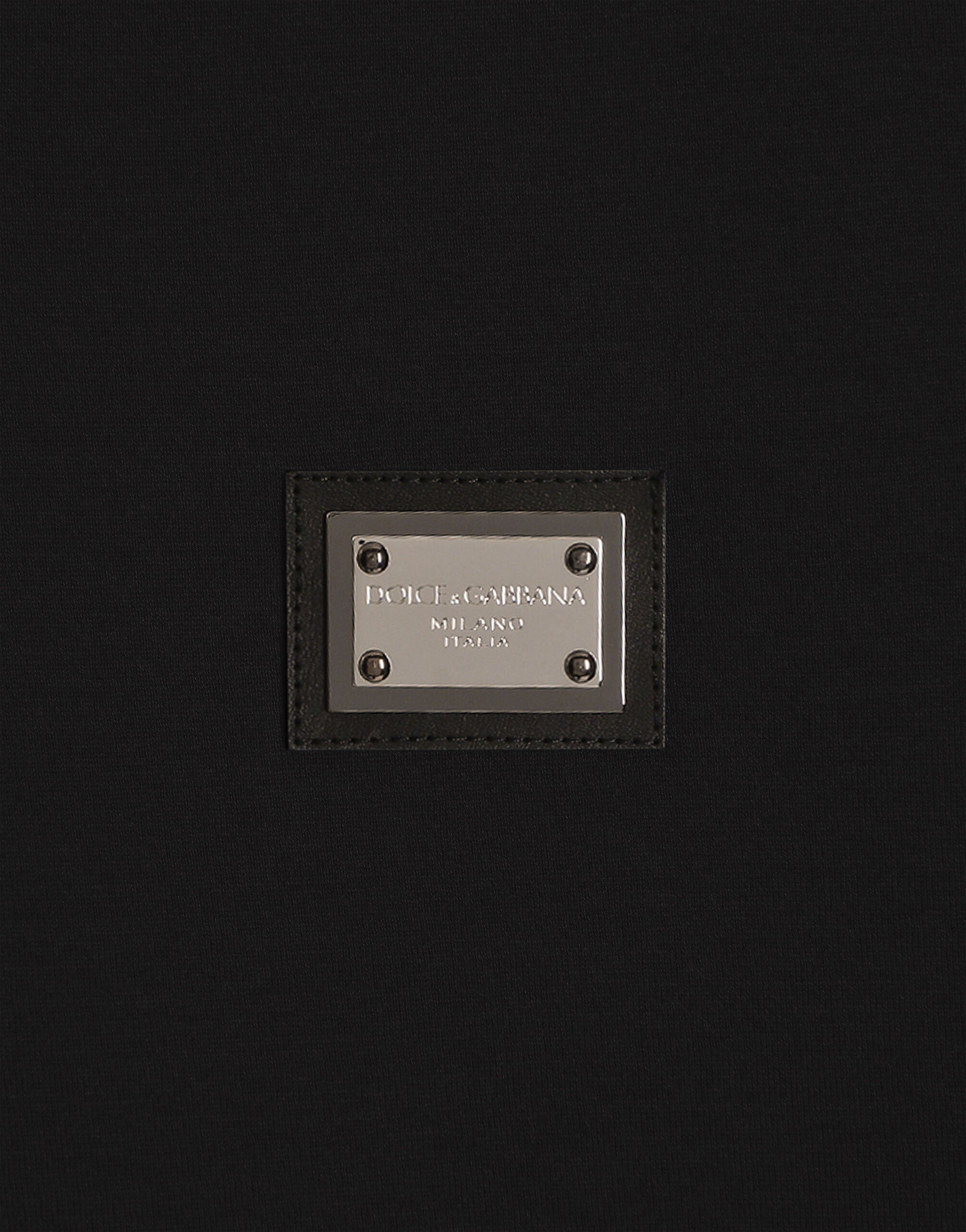 D&G Dolce & Gabbana B'Sexual VネックTシャツ XS Cotton V-neck T-shirt with branded tag in Black for Men