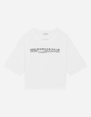 Dolce & Gabbana Jersey T-shirt with DGVIB3 logo Print L5JTMEG7K4F
