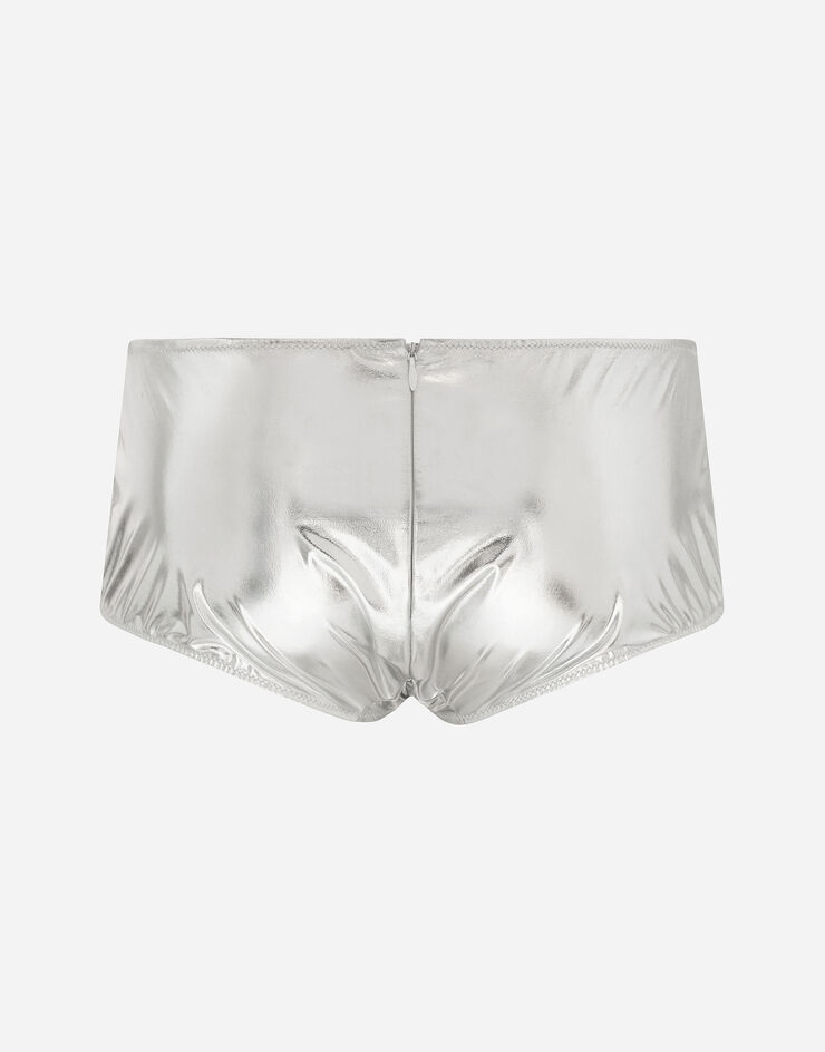 Dolce & Gabbana KIM DOLCE&GABBANA Panty aus beschichtetem Stretch-Jersey Silber O2E28TFUGMH