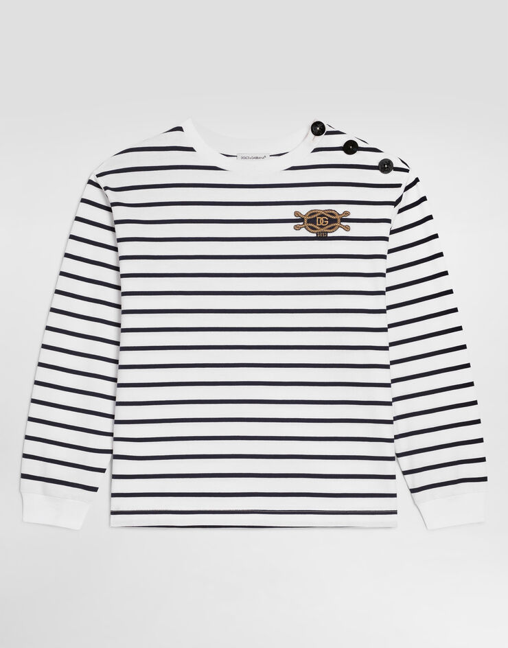 Dolce & Gabbana Striped jersey t-shirt Multicolor L4JTKTFB7DF