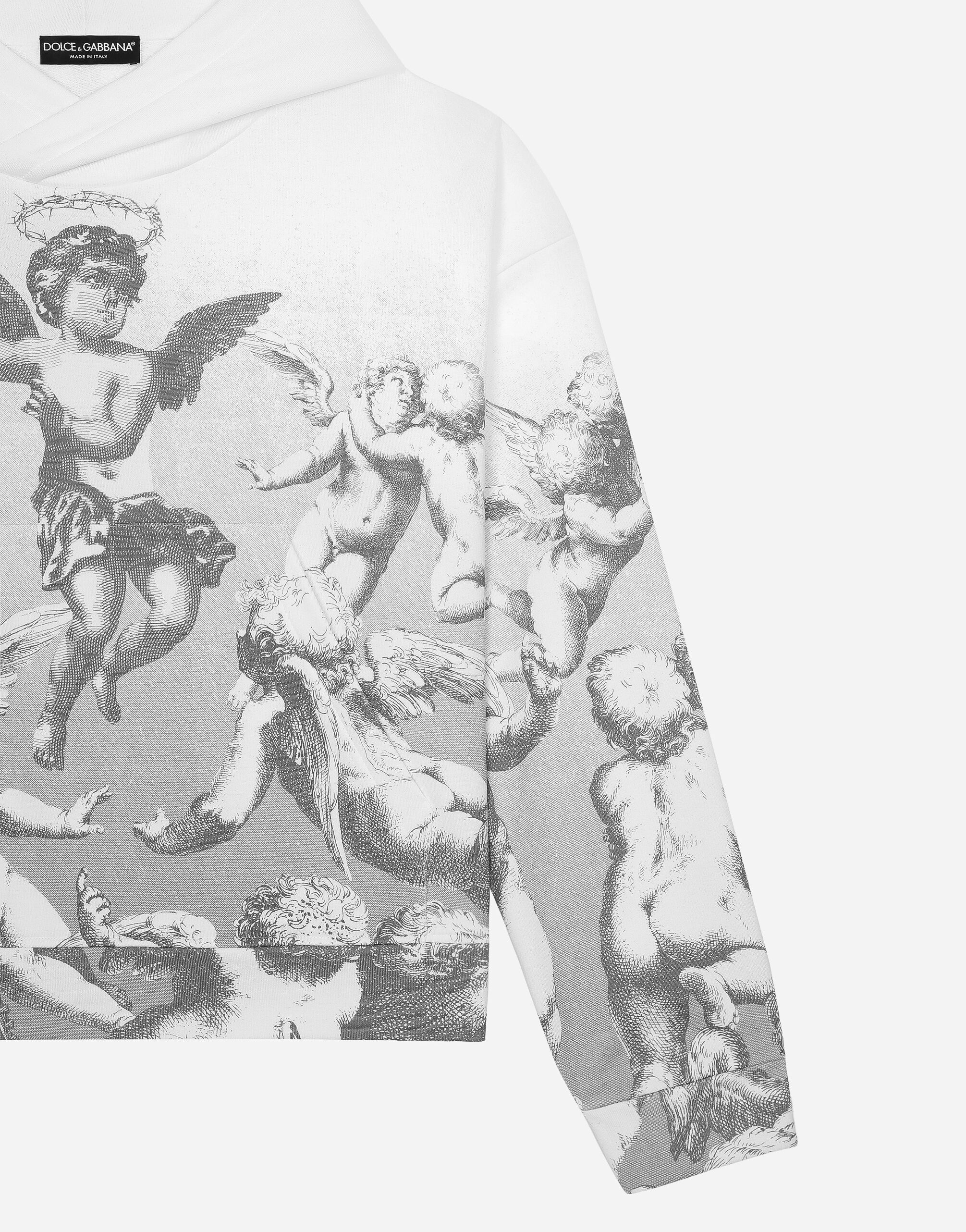 Dolce gabbana white hoodie outlet