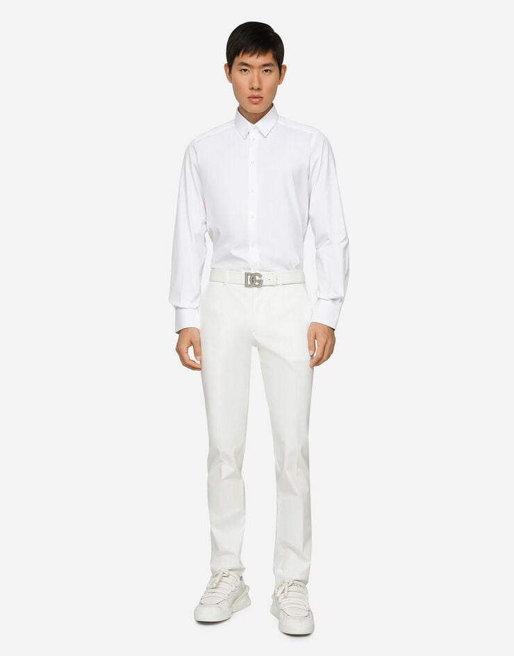 Dolce&Gabbana Camicia martini in cotone Bianco G5EJ1TFU5U8