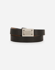 Dolce & Gabbana Calfskin bracelet Black BJ0820AP599