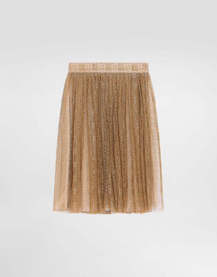 Dolce & Gabbana Lace skirt Gold L55I78G7PNC