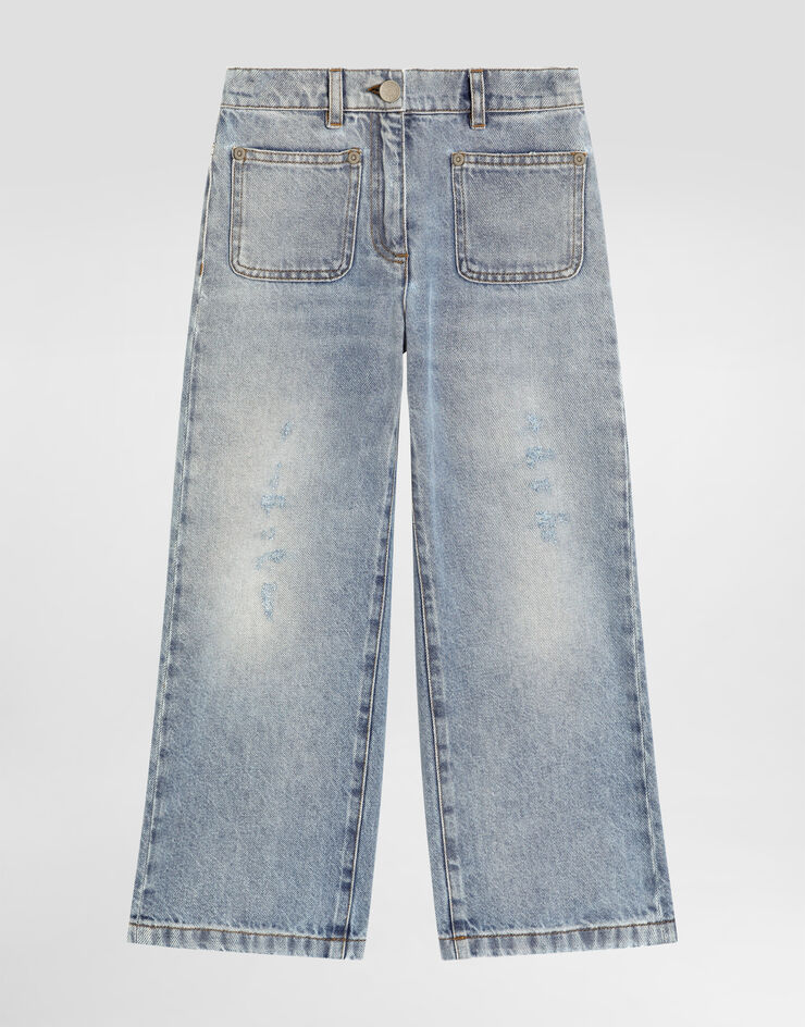 Dolce & Gabbana Washed denim trousers Multicolor L53P55LDD85