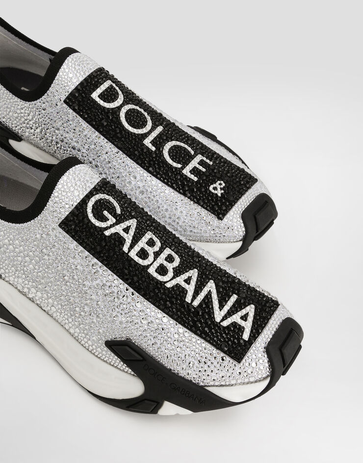Dolce & Gabbana Zapatilla Fast con strass termoadhesivos Blanco CS2172AJ673