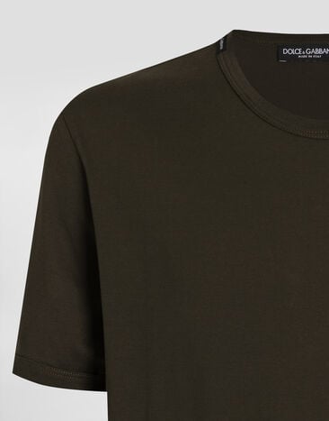 Dolce & Gabbana T-shirt en coton Brown G8JX7TG7P1A