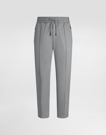 Dolce & Gabbana Pantalon de jogging en gabardine de coton Gris GYACEZFUFNV