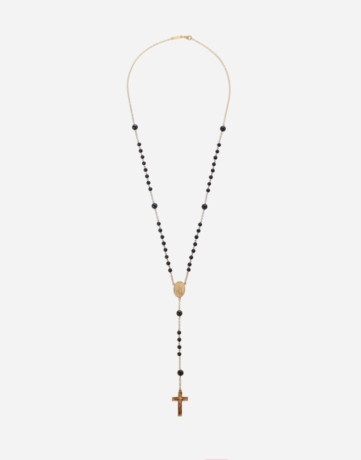 Dolce & Gabbana Rosary necklace Gold/Black WNHS1GWNF2N