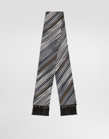 Dolce & Gabbana Schal aus twill mit streifenprint  GQ209EG0TKE