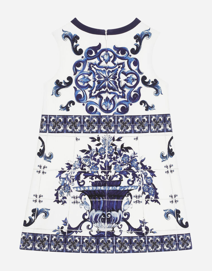 Dolce & Gabbana Majolica-print interlock dress Multicolor L5JD1NG7F0C