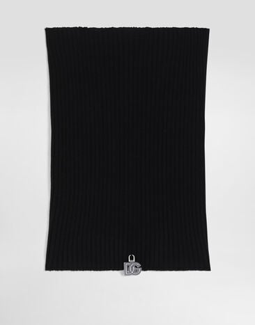 Dolce & Gabbana Rib-knit neck warmer Blue GX51KTJDVLR