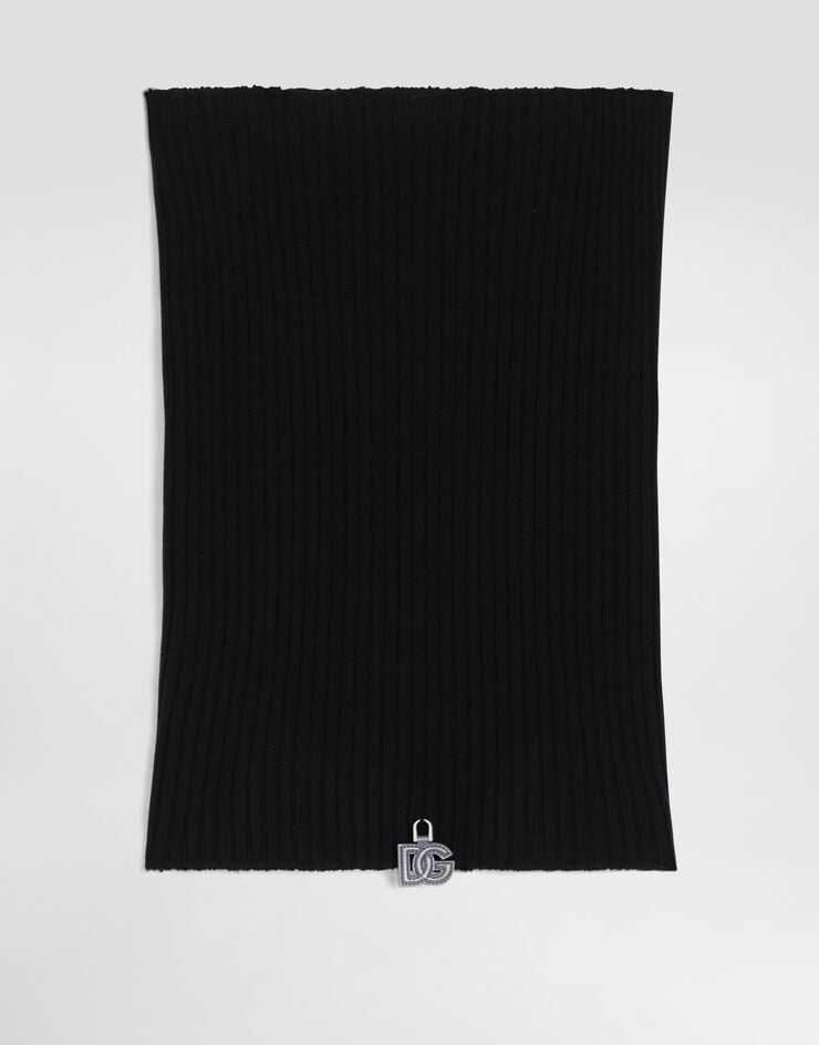 Dolce & Gabbana Rib-knit neck warmer Blue GX51KTJDVLR