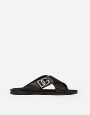 Dolce & Gabbana Calfskin sandals White/Black CS1791AX589