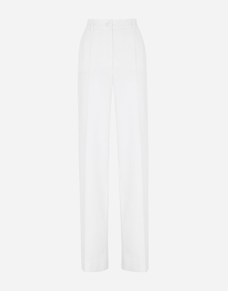 Dolce & Gabbana سروال صوف أبيض FTBQZTFUCCS