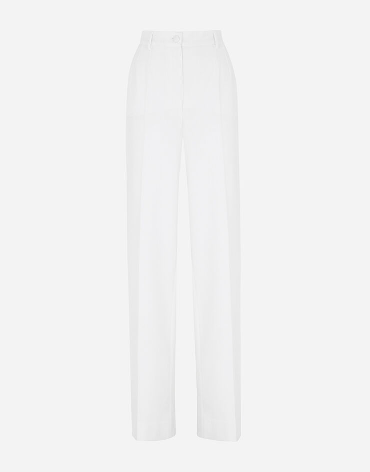 Dolce & Gabbana Pantaloni di lana Bianco FTBQZTFUCCS